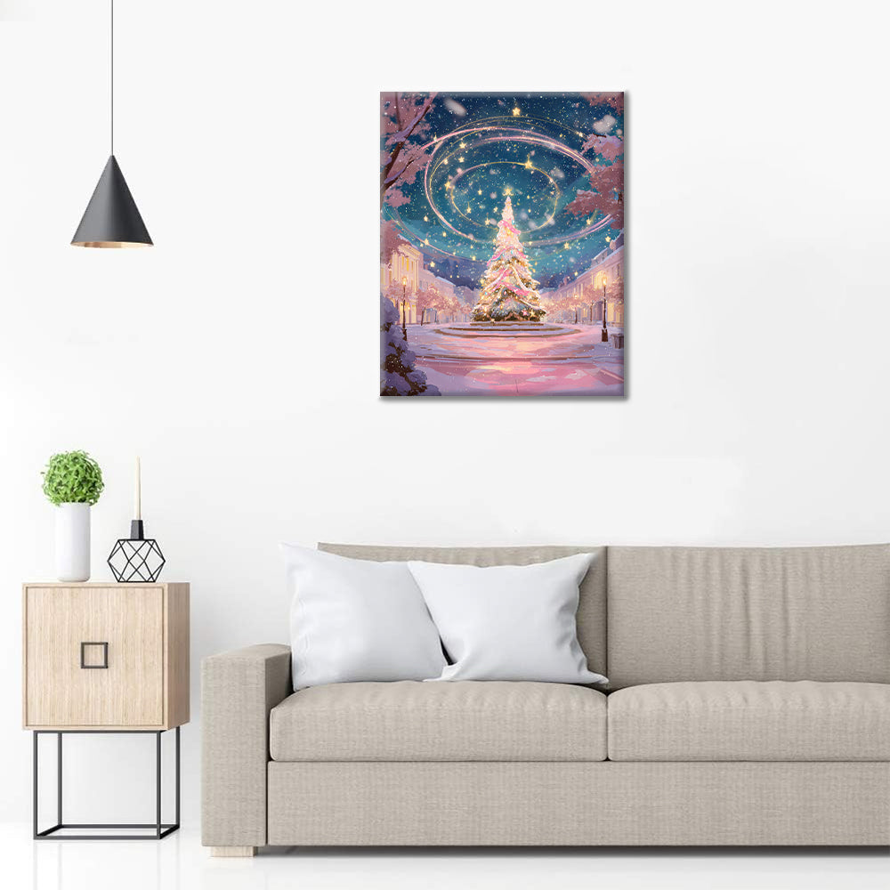 Magischer Weihnachtsbaum – Malen nach Zahlen