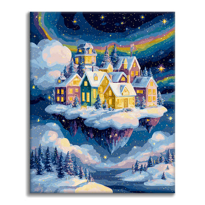 Winterstadt – Malen nach Zahlen