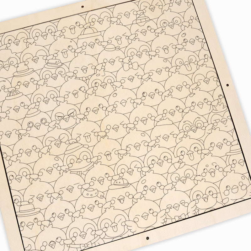 Vögel – Ausmalpuzzle aus Holz