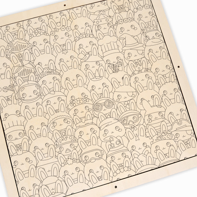 Hase – Ausmalpuzzle aus Holz