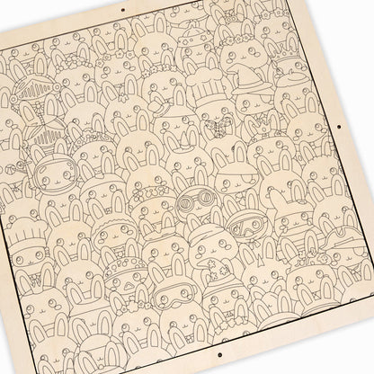 Hase – Ausmalpuzzle aus Holz