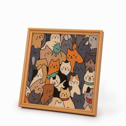 Katzen – Ausmalpuzzle aus Holz