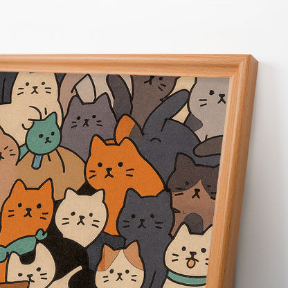 Katzen – Ausmalpuzzle aus Holz