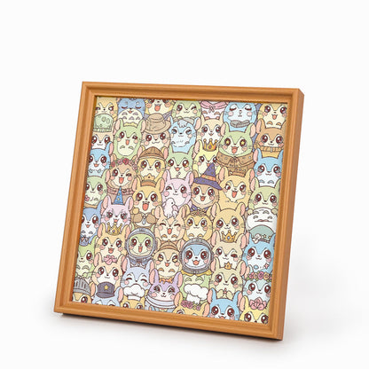 Chinchilla - Ausmalpuzzle aus Holz