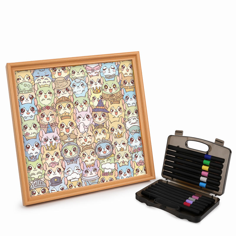 Chinchilla - Ausmalpuzzle aus Holz