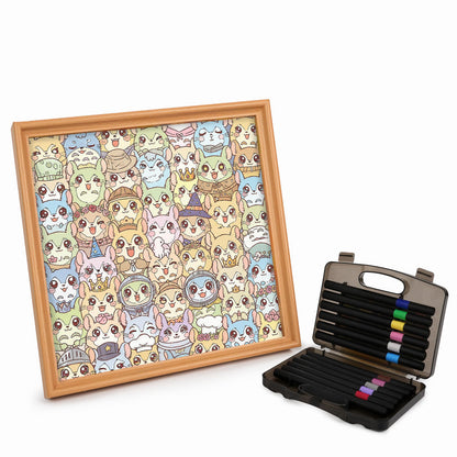 Chinchilla - Ausmalpuzzle aus Holz