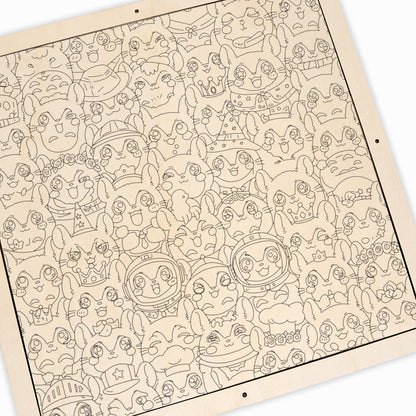 Chinchilla - Ausmalpuzzle aus Holz