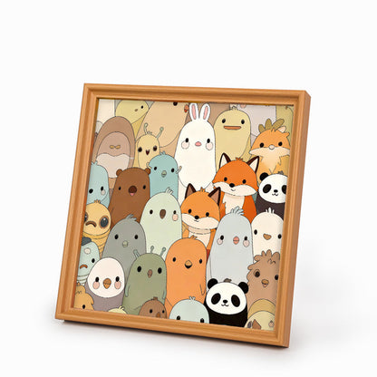 Kuschelige Tierchen – Holz-Malpuzzle