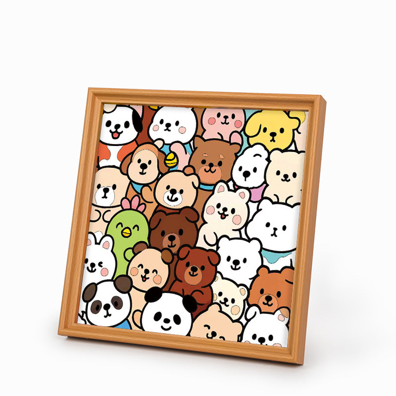 Waldfreunde – Holz-Malpuzzle