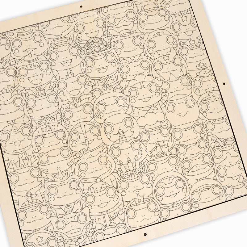 Frosch - Holz-Malpuzzle