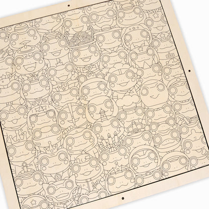 Frosch - Holz-Malpuzzle