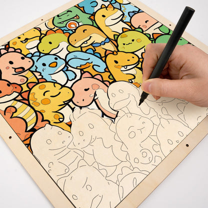 Kleiner Drache – Holz-Malpuzzle