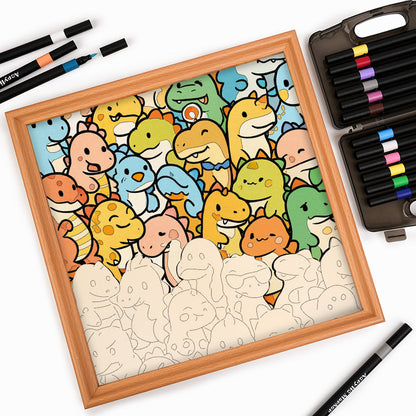 Kleiner Drache – Holz-Malpuzzle