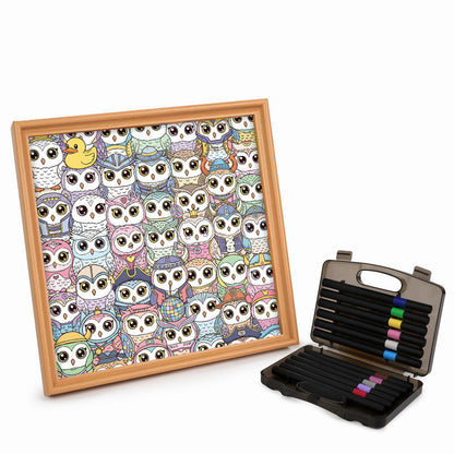 Eule – Holz-Malpuzzle