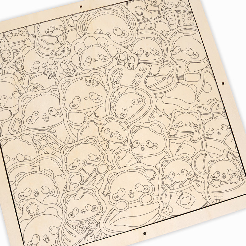 Panda II – Holz-Malpuzzle