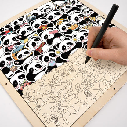 Panda III – Holz-Malpuzzle