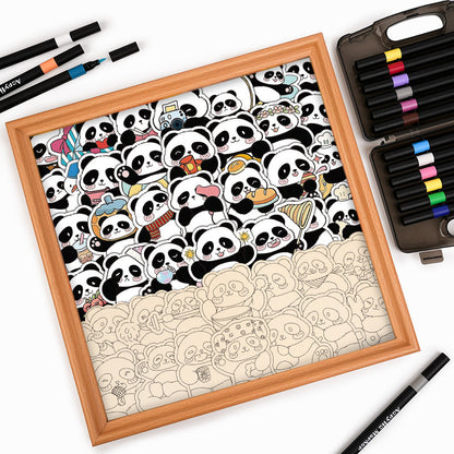 Panda III – Holz-Malpuzzle