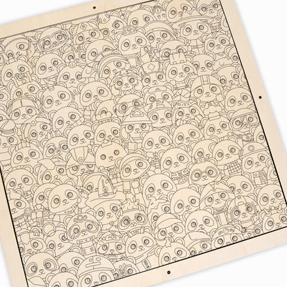 Panda - Holz-Malpuzzle