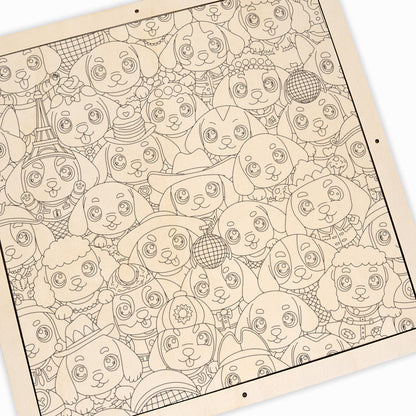 Welpe - Holz-Malpuzzle