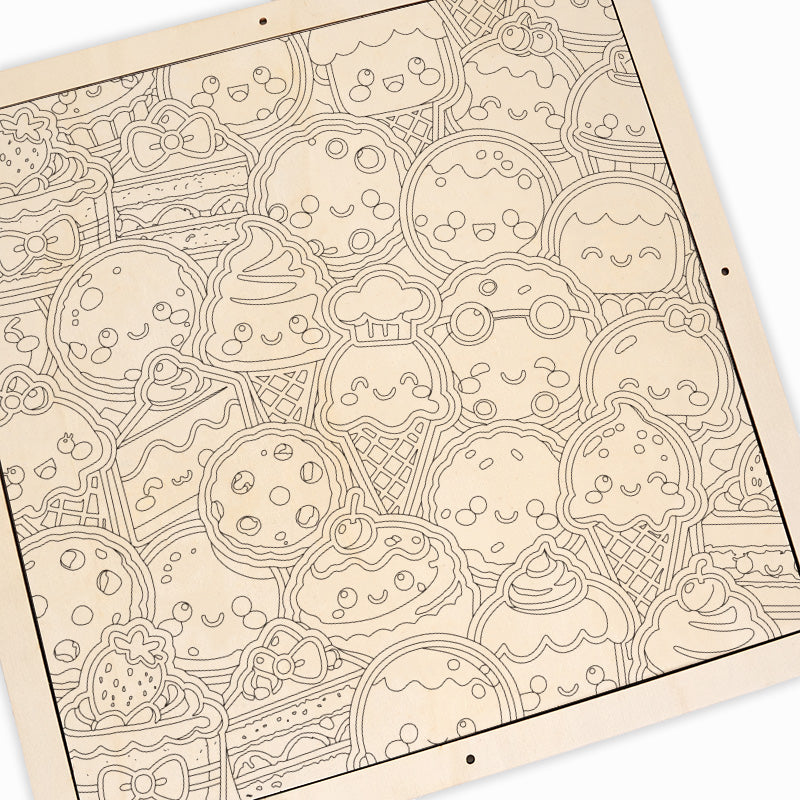 Süße Leckereien – Holz-Malpuzzle