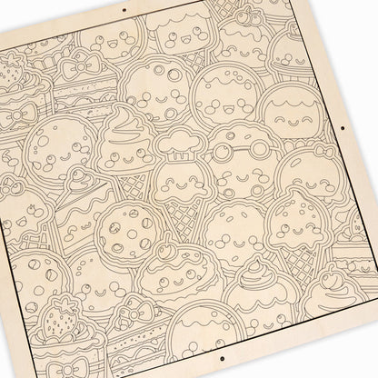 Süße Leckereien – Holz-Malpuzzle