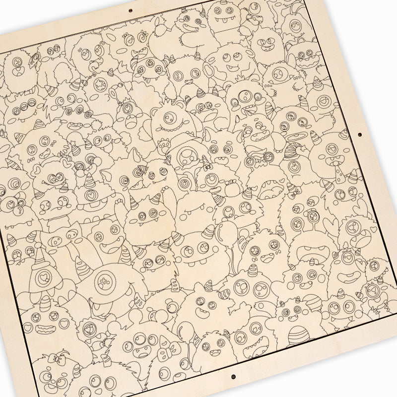 Kleine Dinos – Ausmalpuzzle aus Holz