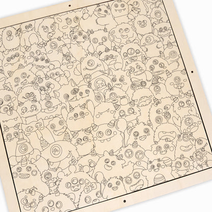 Kleine Dinos – Ausmalpuzzle aus Holz