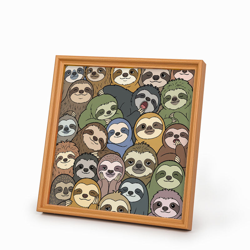 Faultiere – Holz-Malpuzzle