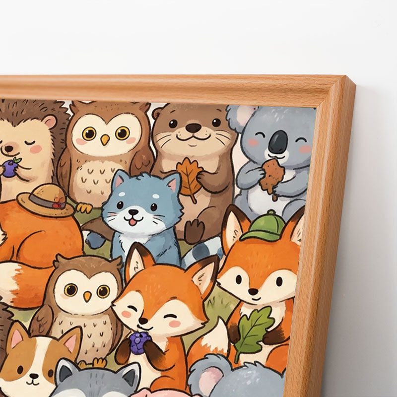 Niedliche kleine Tiere – Holz-Malpuzzle