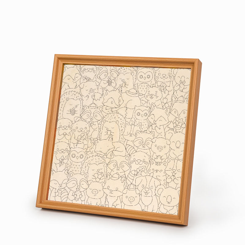 Niedliche kleine Tiere – Holz-Malpuzzle