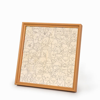 Niedliche kleine Tiere – Holz-Malpuzzle