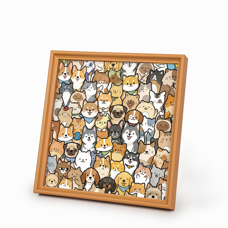 Tiny Puppy World – Holz-Malpuzzle
