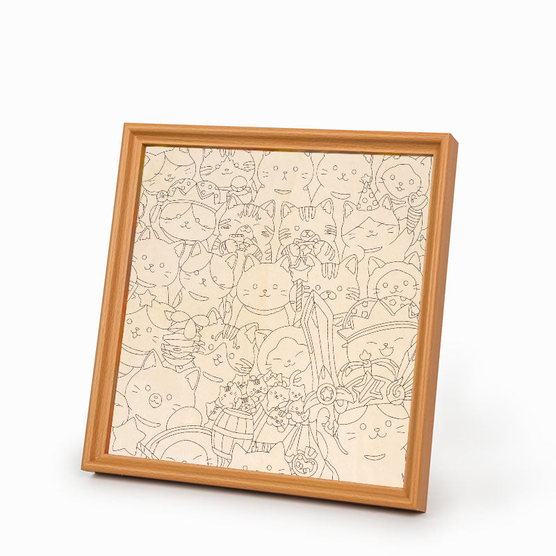Magische Kätzchen – Holz-Malpuzzle