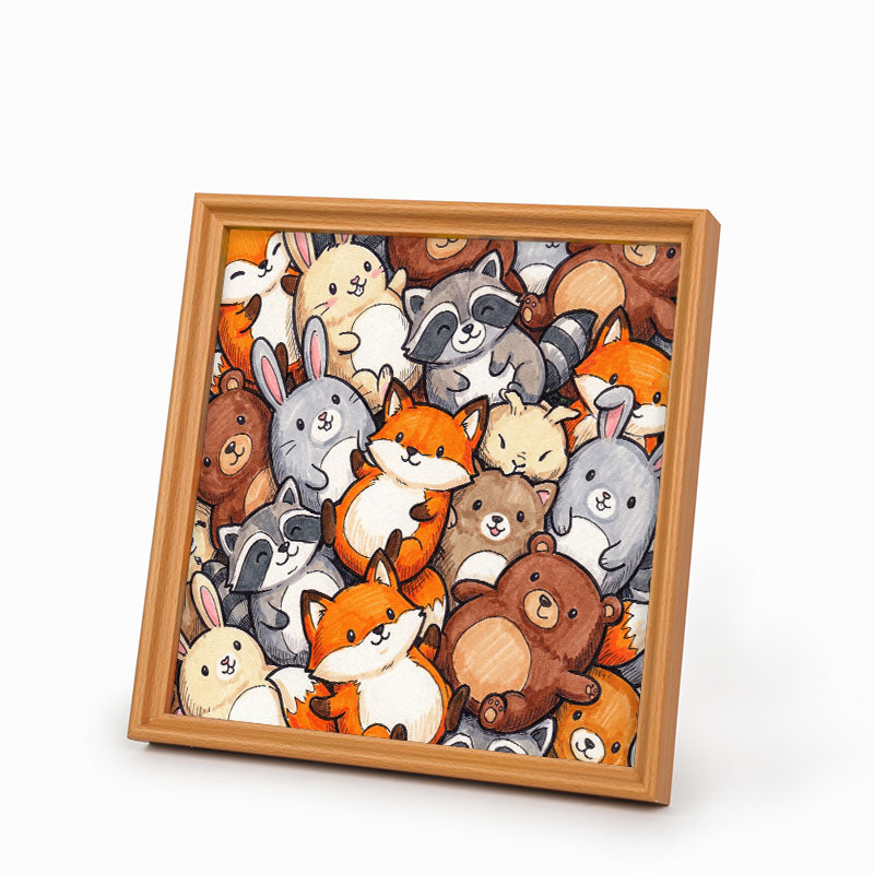 Waldtiere – Holz-Malpuzzle