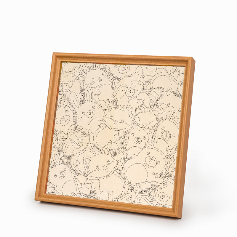 Waldtiere – Holz-Malpuzzle
