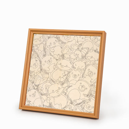 Waldtiere – Holz-Malpuzzle