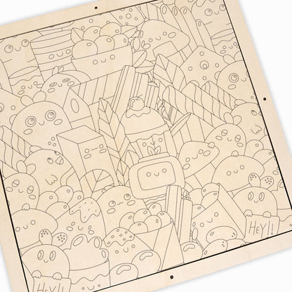 Food Friends – Holz-Malpuzzle