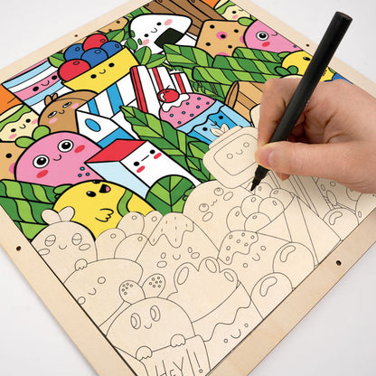 Food Friends – Holz-Malpuzzle
