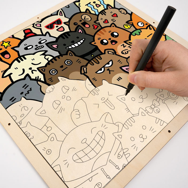 Skurril, aber niedlich – Holz-Malpuzzle