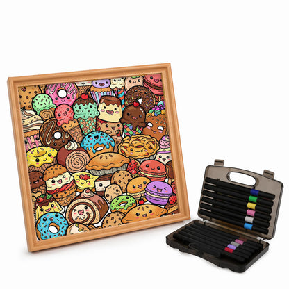 Snack Squad – Holz-Malpuzzle