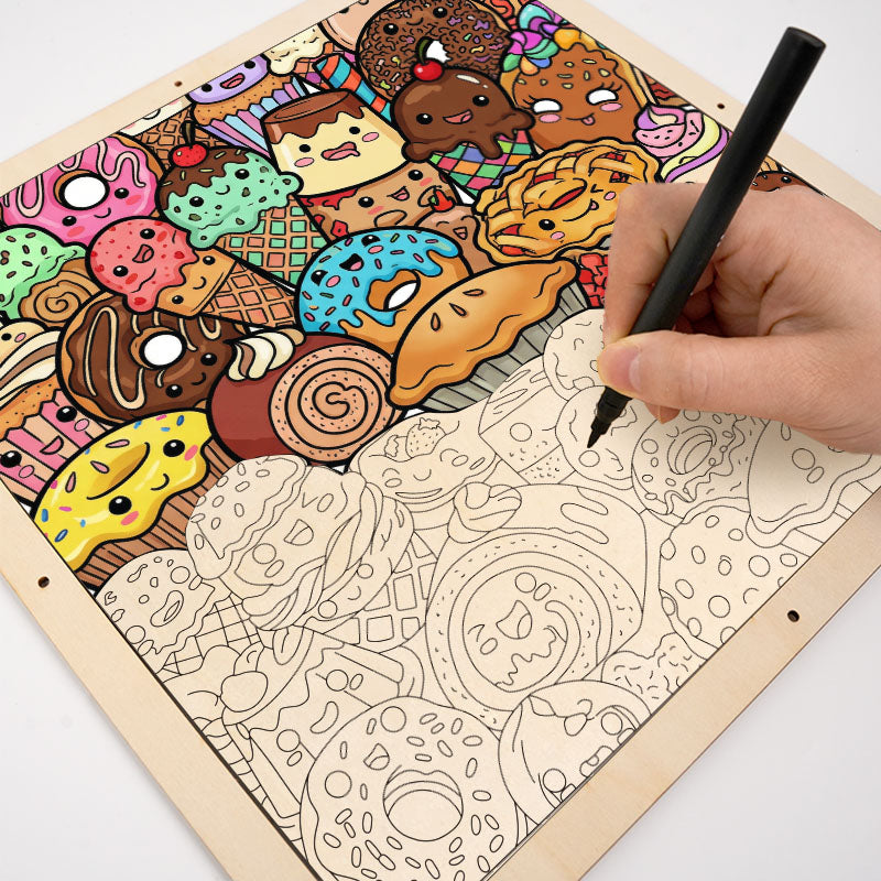 Snack Squad – Holz-Malpuzzle