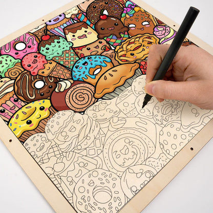 Snack Squad – Holz-Malpuzzle