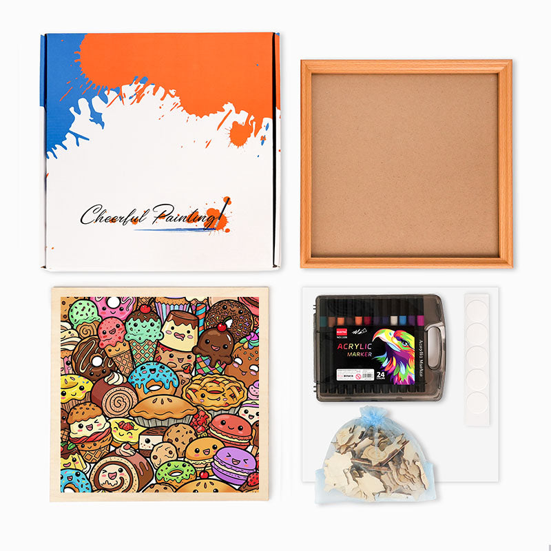 Snack Squad – Holz-Malpuzzle