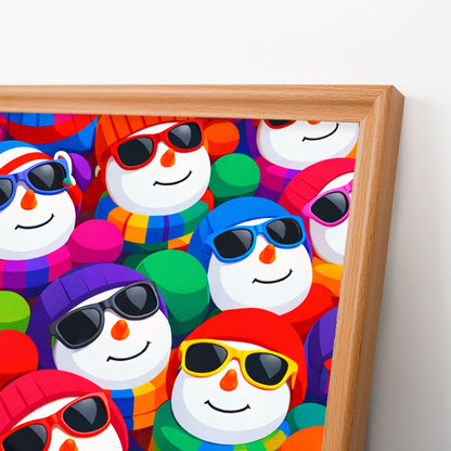 Coole Schneemänner – Holz-Malpuzzle