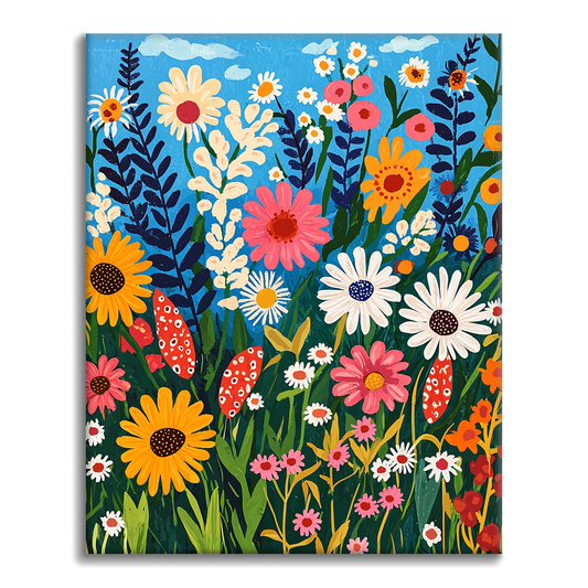 Wilde Blumen - Malen nach Zahlen