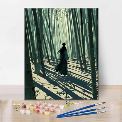 Der Schwertmeister von Bamboo Grove - Malen nach Zahlen