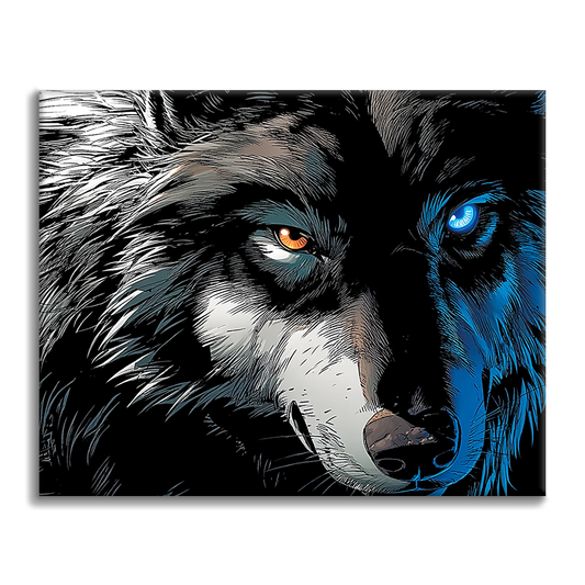Wolfskönig - Malen nach Zahlen
