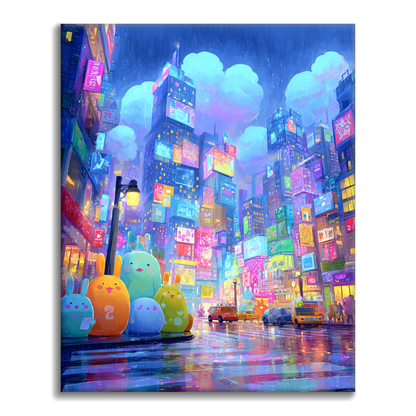 Neon Reverie - Malen nach Zahlen