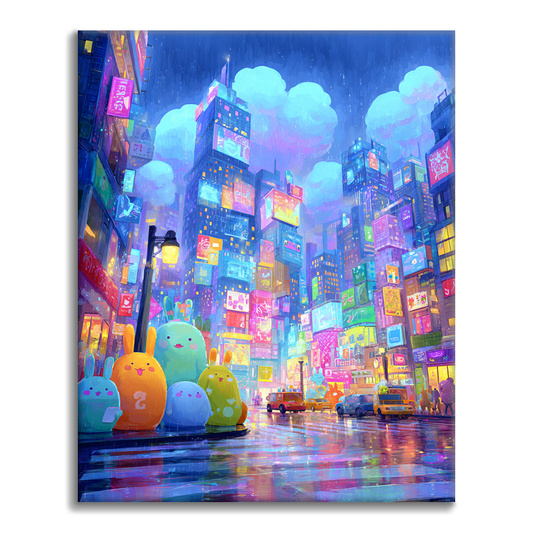 Neon Reverie - Malen nach Zahlen