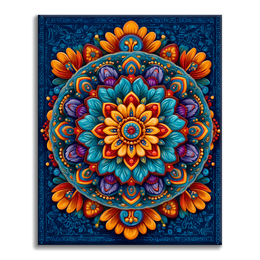 Strahlendes Mandala - Malen nach Zahlen